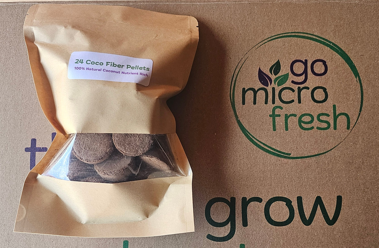 GoMicroFresh™ Coco Coir Fiber Pellets (24-Pack) | Mess-Free, Eco-Friendly Growing Medium